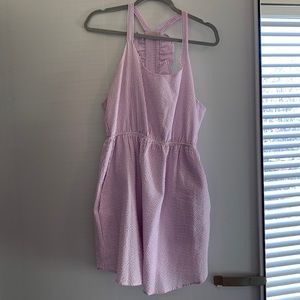 Purple seersucker dress with pockets!